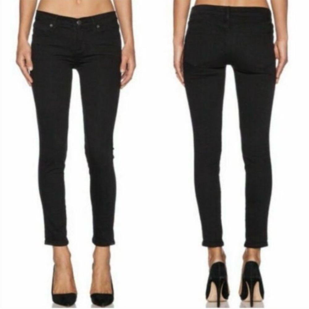 🔥 NEW FREE PEOPLE CLASSIC BLACK SKINNY ANKLE STRETCH JEANS SZ 26 MINT CONDITION!
